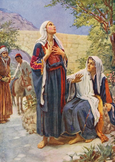 New Testament: Mary and Elisabeth by Harold Copping