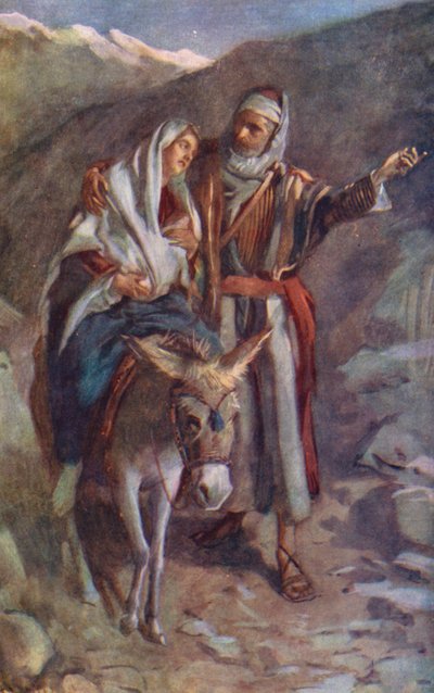 New Testament: The Flight into Egypt by Harold Copping