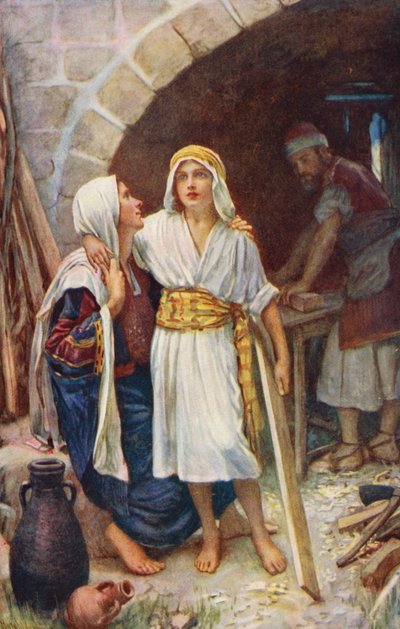 New Testament: The Home at Nazareth by Harold Copping