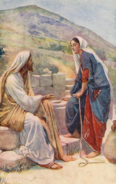 New Testament: The Well of Sychar by Harold Copping
