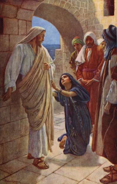 New Testament: The Woman of Canaan by Harold Copping