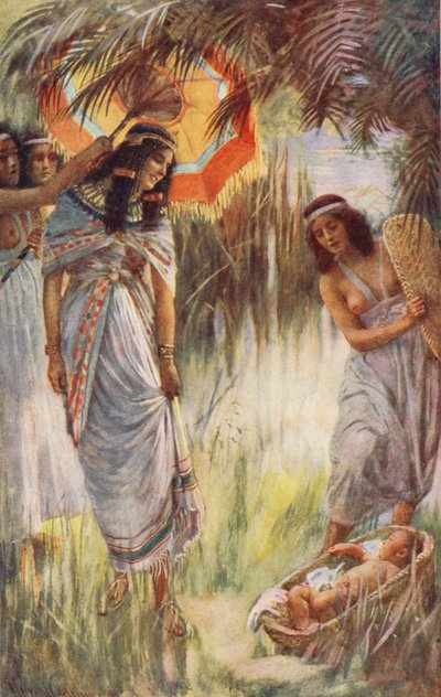 Old Testament: The Finding of Moses by Harold Copping