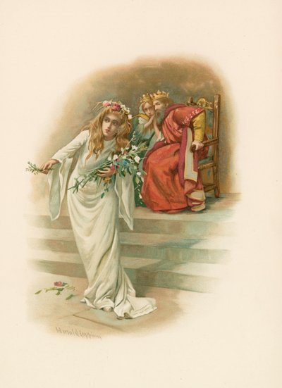 Ophelia, mad by Harold Copping