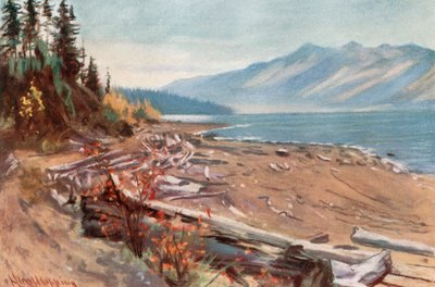 View from the Shore of Kootenay Lake by Harold Copping
