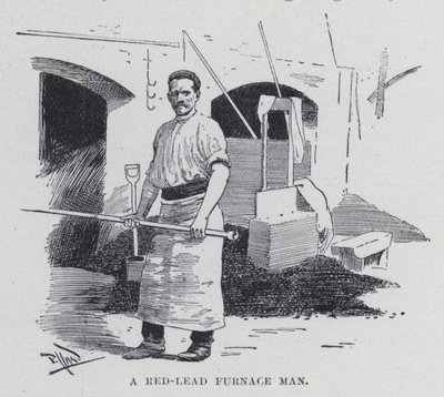 A red-lead furnace man by Harold Hume Piffard