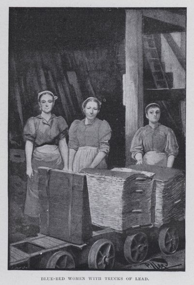 Blue-bed women with trucks of lead by Harold Hume Piffard