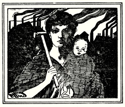 Cover Illustration for The White Slaves of England by Harold Hume Piffard