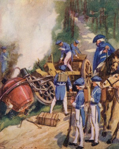 A Steam Carriage Which Has Run Off the Road and Overturned by Harold Robert Millar