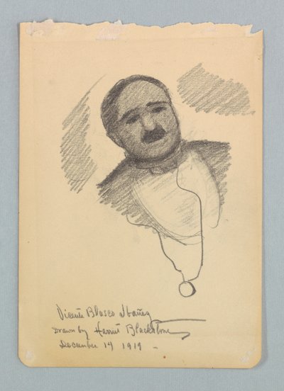 Study for portrait, Vicente Blasco Ibáñez by Harriet Blackstone