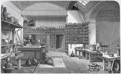 Michael Faraday in his Basement Laboratory, from Henry Bence Jones