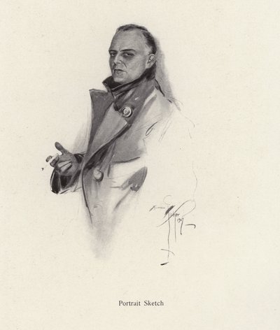 Portrait of a man smoking a cigarette by Harrison Fisher