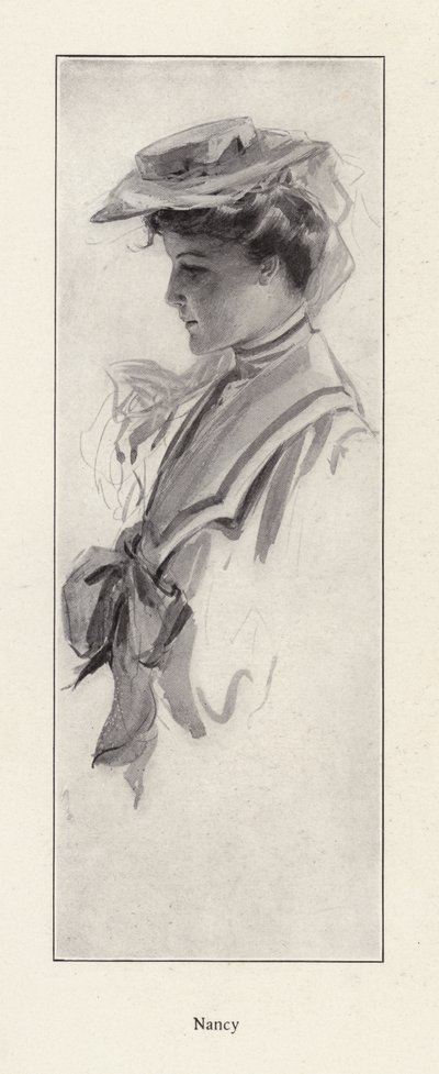 Portrait of a woman named Nancy by Harrison Fisher