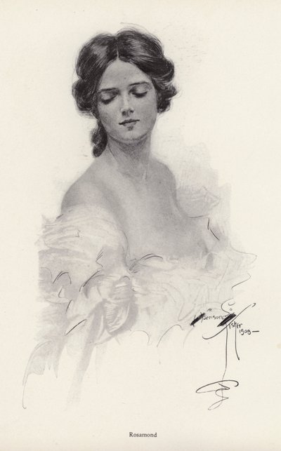 Portrait of a woman named Rosamond by Harrison Fisher