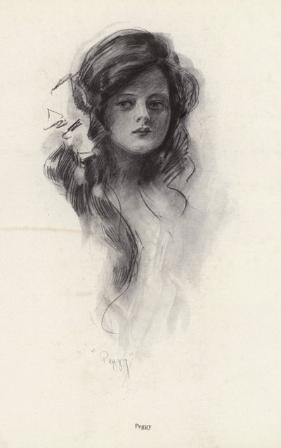 Portrait of a young girl named Peggy by Harrison Fisher