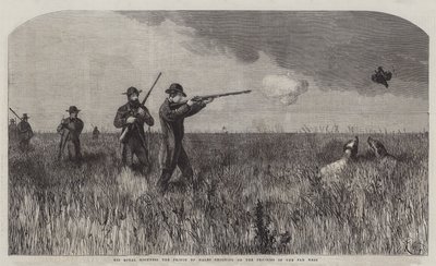 His Royal Highness the Prince of Wales Shooting on the Prairies of the Far West by Harrison William Weir