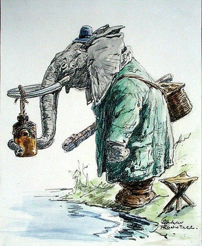The Elephant goes Fishing by Harry Rountree