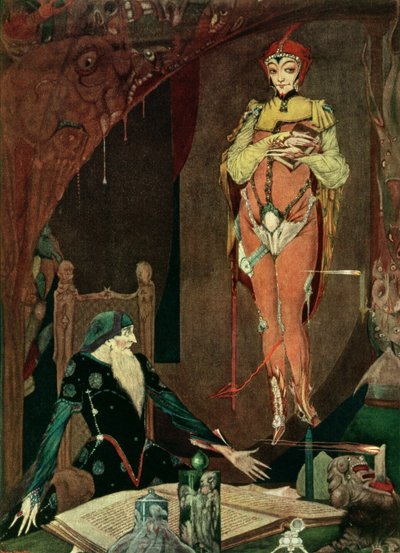"Is There Anything in my Poor Power to Serve You?", illustration from Faust by Goethe, translated by John Anster by Harry Clarke