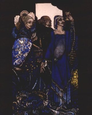 Queens who wasted the East by proxy... Illustration by Harry Clarke to 