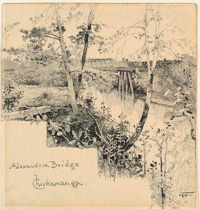 Alexandria Bridge, Chickamauga by Harry Fenn