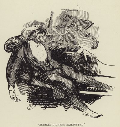 Charles Dickens Exhausted by Harry Furniss