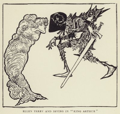 Ellen Terry and Irving in King Arthur by Harry Furniss
