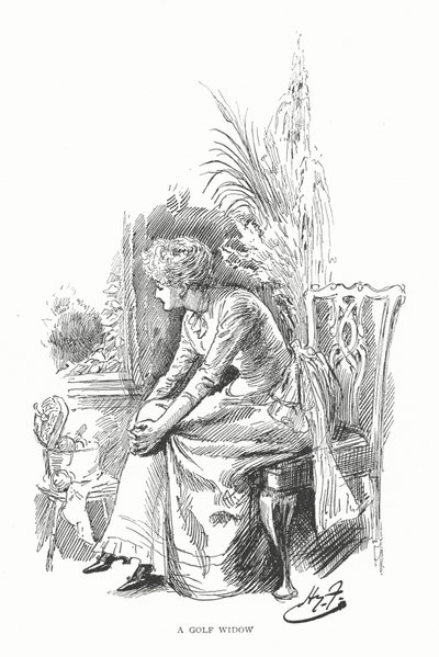 Golf: A golf widow by Harry Furniss