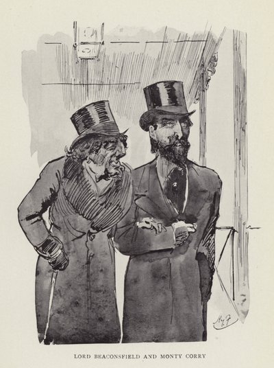 Lord Beaconsfield and Monty Corry by Harry Furniss