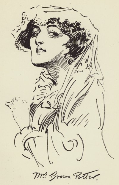 Mrs Brown Potter by Harry Furniss