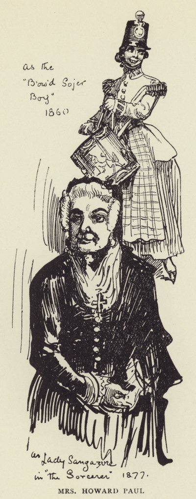 Mrs Howard Paul by Harry Furniss