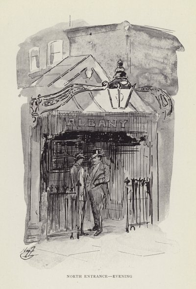 North entrance, evening by Harry Furniss