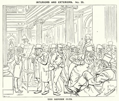 The Reform Club (engraving) by Harry Furniss