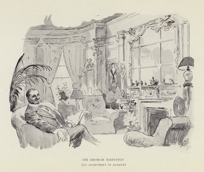 Sir George Hastings, An apartment in Albany by Harry Furniss