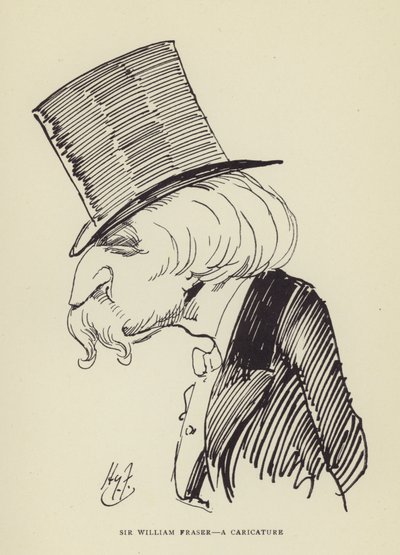 Sir William Fraser, a caricature by Harry Furniss