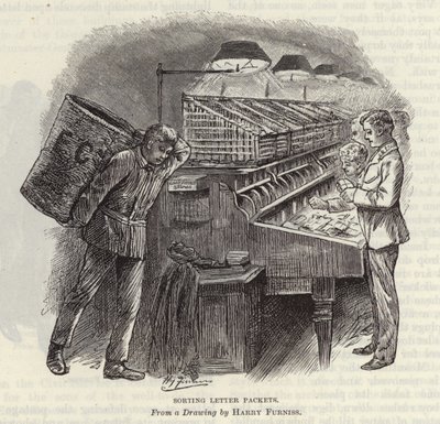 Sorting Letter Packets by Harry Furniss