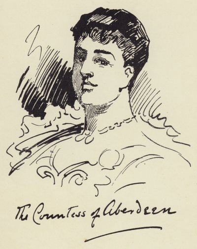 The Countess Of Aberdeen by Harry Furniss