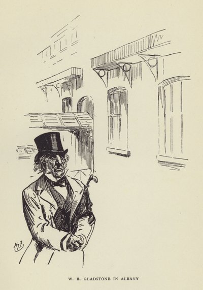 W. E. Gladstone in Albany by Harry Furniss