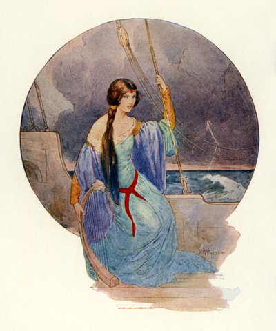 At Last, as a Vivid Lightning Flash Wrapped All the Ship in Blue Flames, the Song Suddenly Ceased by Harry George Theaker