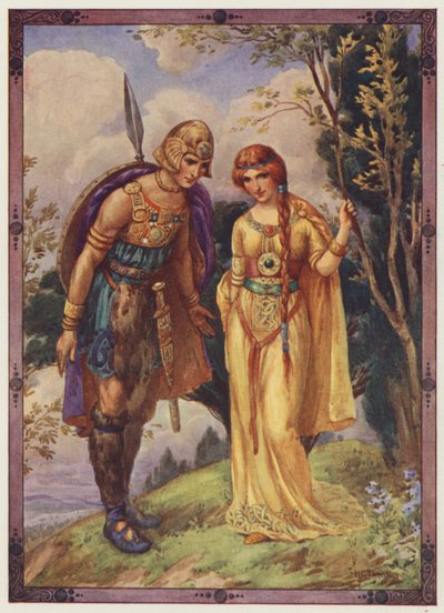 Give me leave to be your suitor, The Prince of Dyfed by Harry George Theaker
