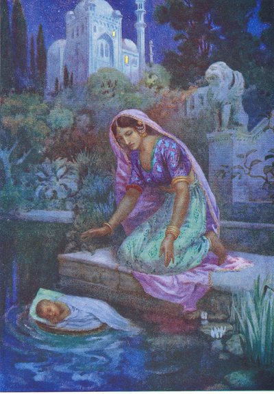 Kunti dared not disobey. From the Adventurous Brethren, illustration from 