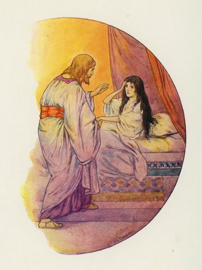 "Little girl," He said, "Arise!" by Harry George Theaker
