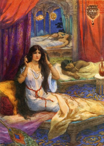 Pabhavati Wakened with a Start by Harry George Theaker