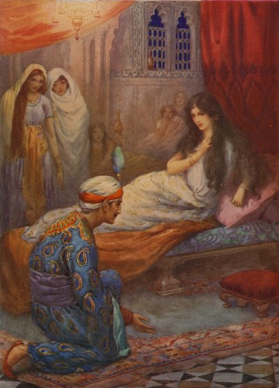 Prince Feroze-Shah awakes the beautiful Princess by Harry George Theaker
