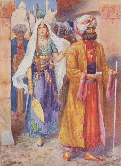 Sinbad Brings Gifts to the Caliph, illustration from 