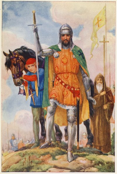 The Grand Master of Alcantara and the Hermit by Harry George Theaker