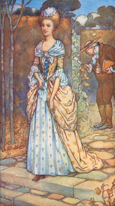 The Knight And The Lady, A Legend Of The Reign Of Queen Anne by Harry George Theaker