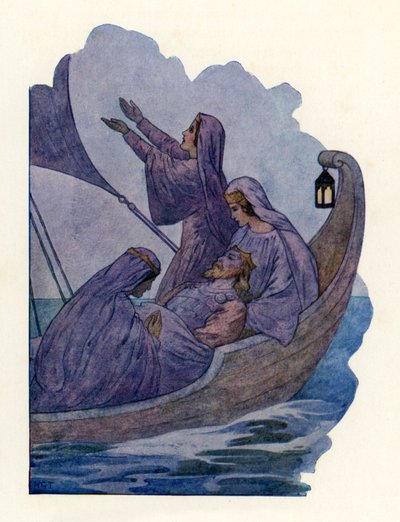 The Passing of King Arthur by Harry George Theaker