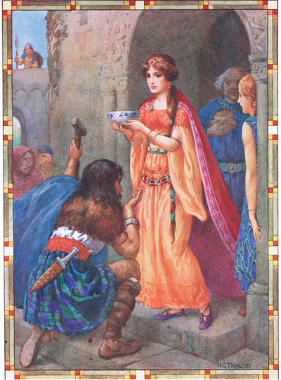 The lady of Lock Awe (from The Token) by Harry George Theaker