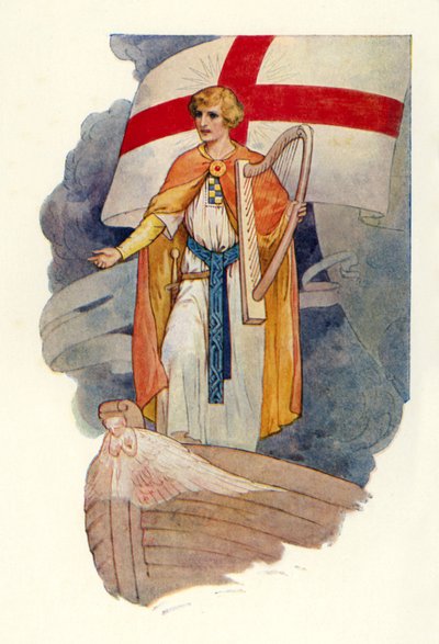 Under a cross a man stood gazing by Harry George Theaker