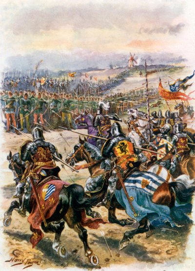 Charge of the French Cavalry. Battle of Crecy by Harry Payne
