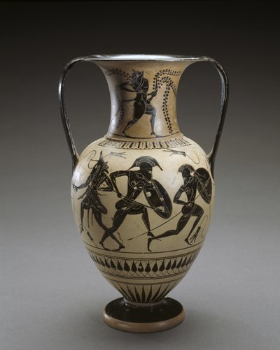 Black-figure Amphora with Scene from the Iliad, 540-520 BC by Hattatt Painter (attr. to)